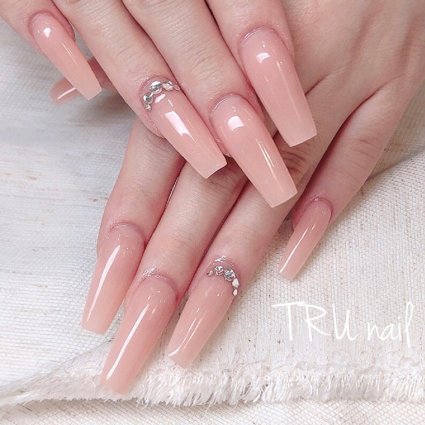 【ジェルコート付でデザイン長持ち☆】 シンプルスカルプコース