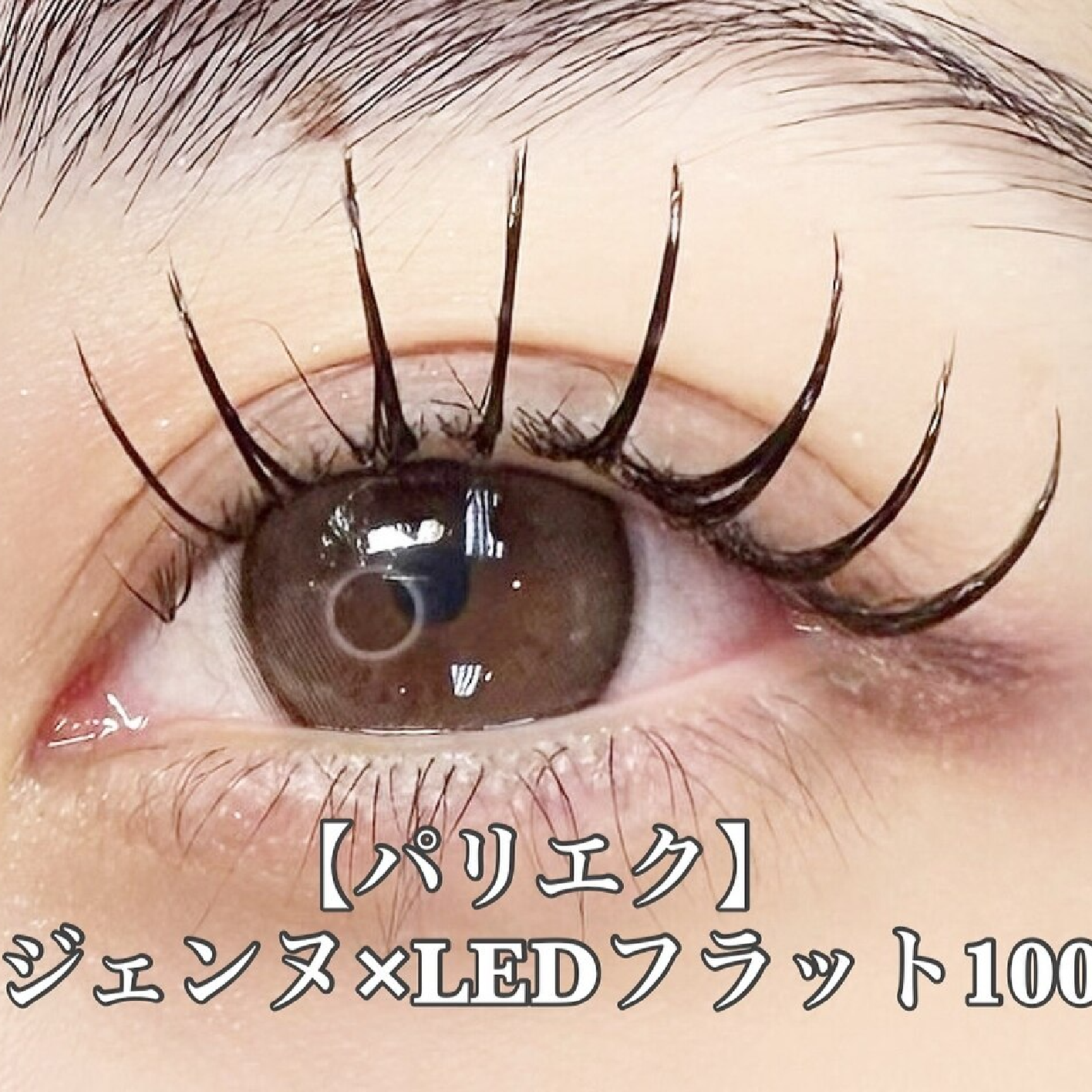 LEDパリエク】長持ち★パリジェンヌ×LEDフラットラッシュ100本(オフ込)