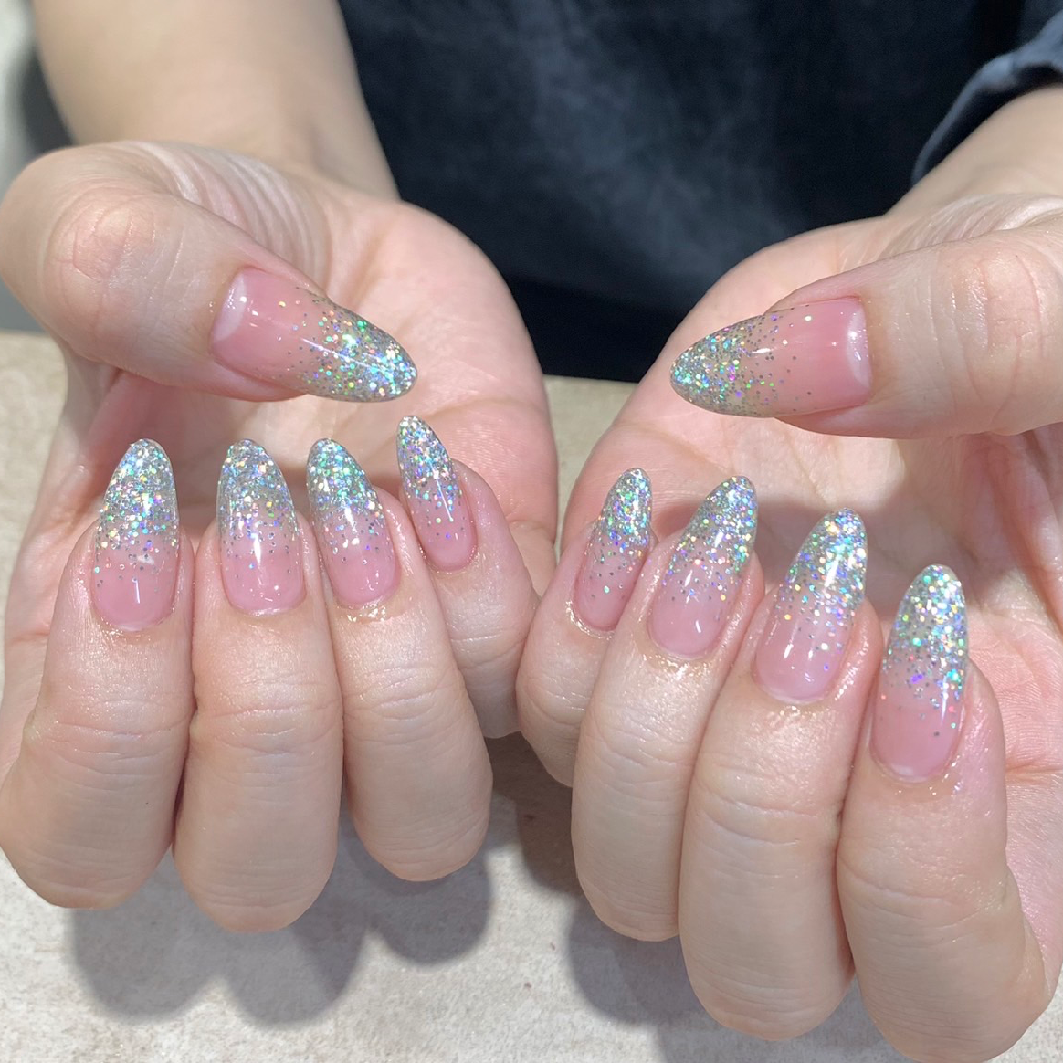 クリアベースラメグラデーション♡パラジェル使用　【オフ込み￥7900】