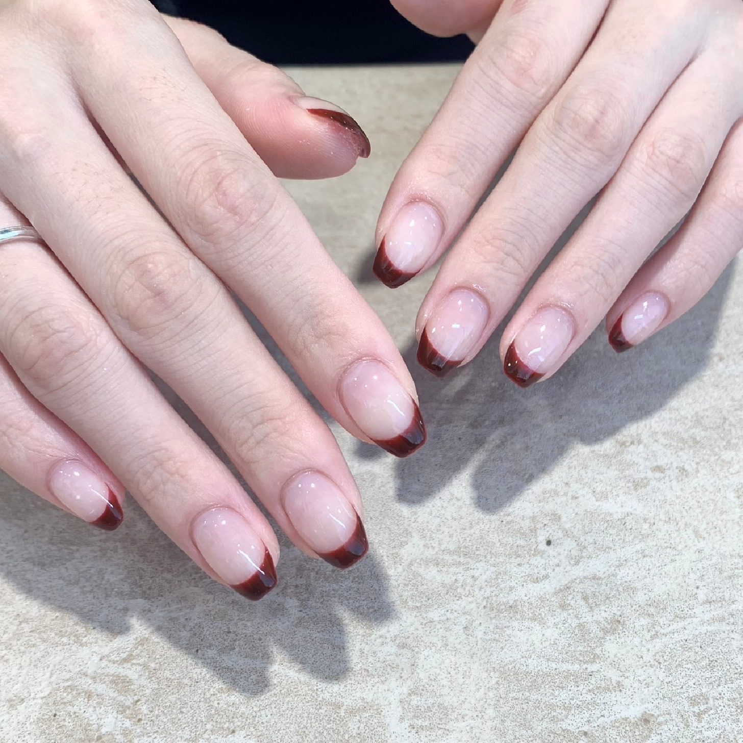 クリアベースフレンチネイル♡パラジェル使用　【オフ込み￥7900】
