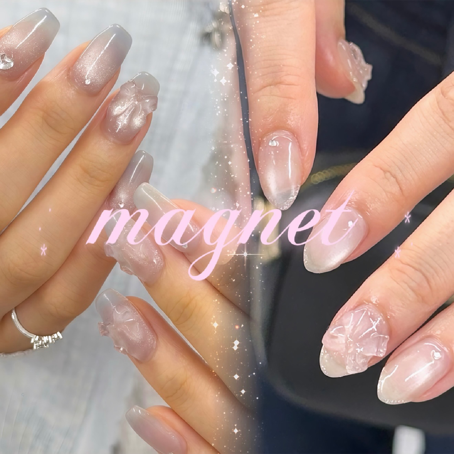 ♡マグネットorフラッシュネイル♡ para gel使用