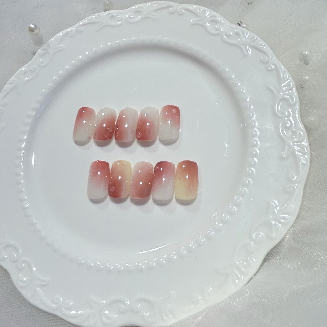 ももネイル(水滴アート込み)♡paragel使用