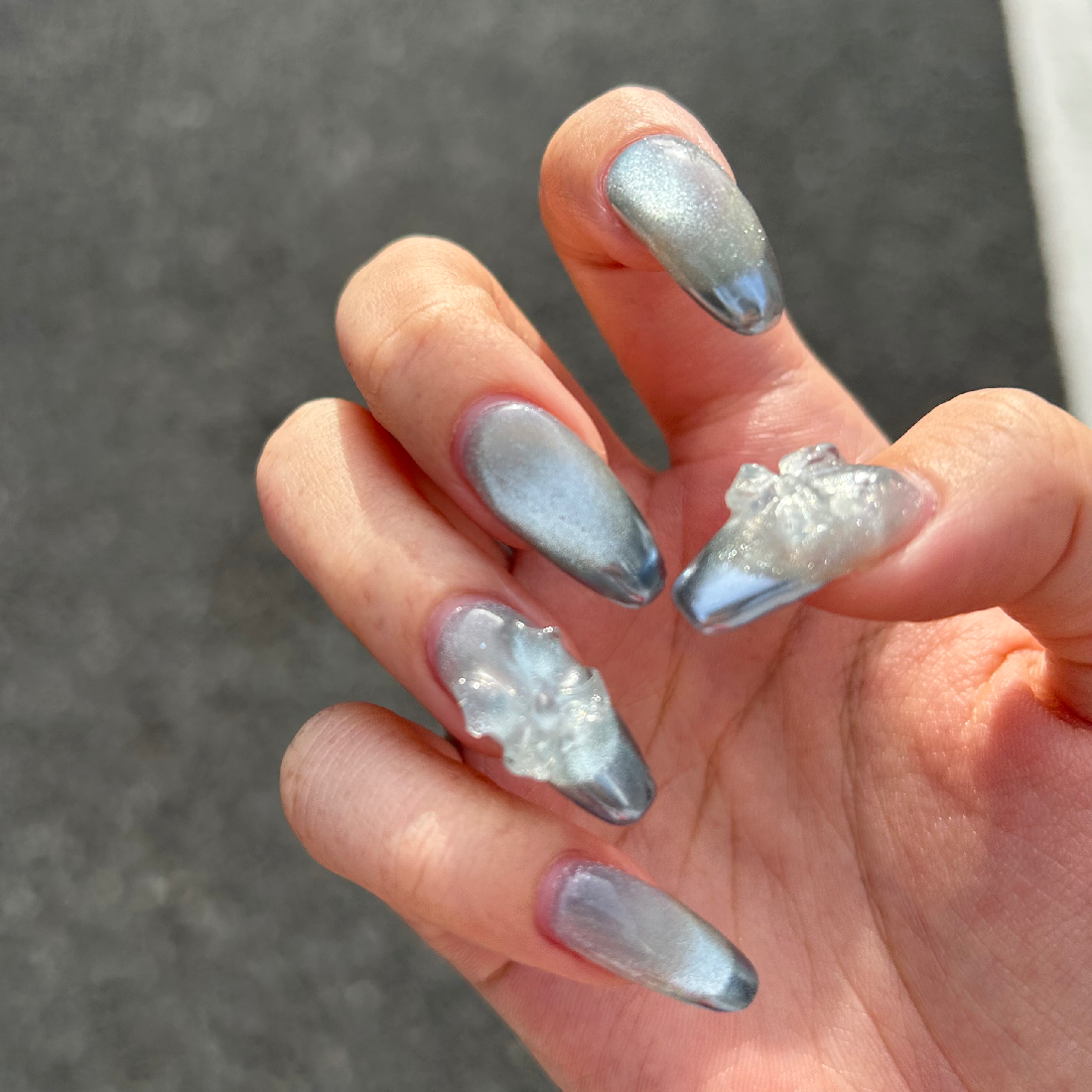 オーロラorミラーフレンチ(ベース込)♡paragel使用