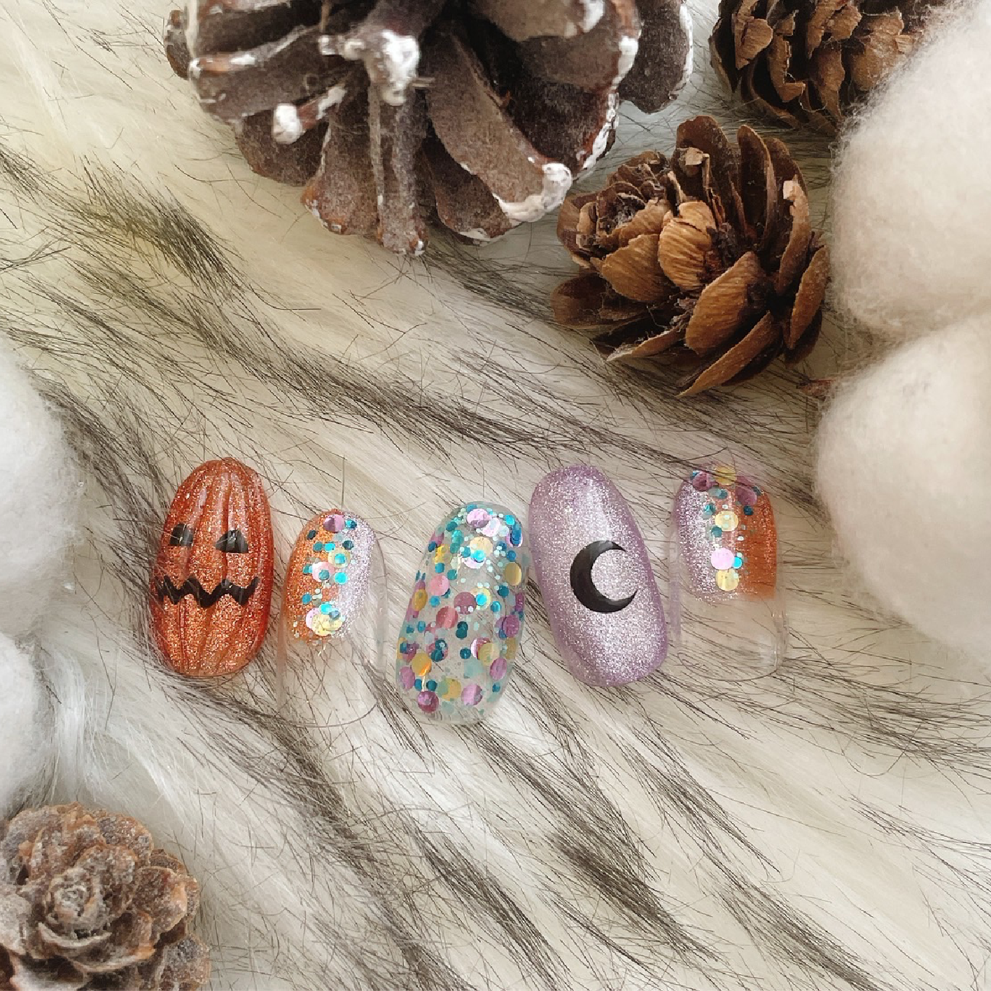 【9.10月限定秋ネイル】ハロウィンネイル￥8480♪