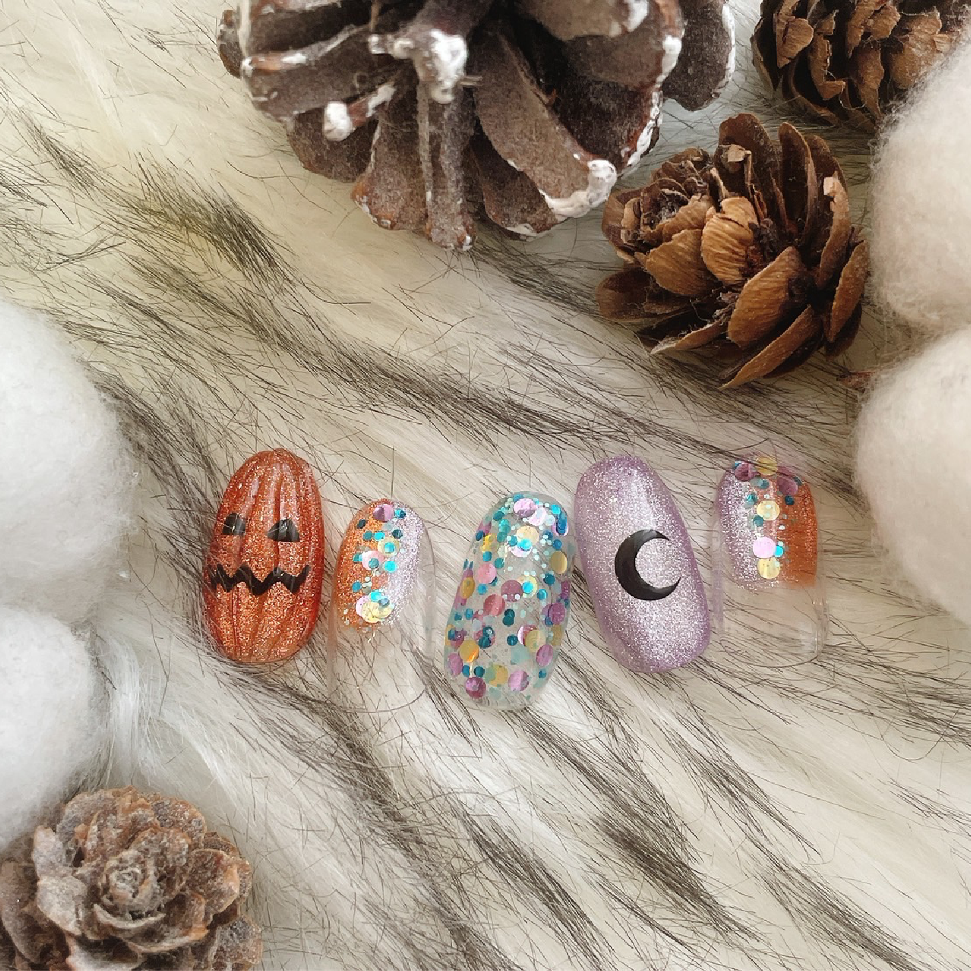 【9.10月限定秋ネイル】ハロウィンネイル￥8480♪