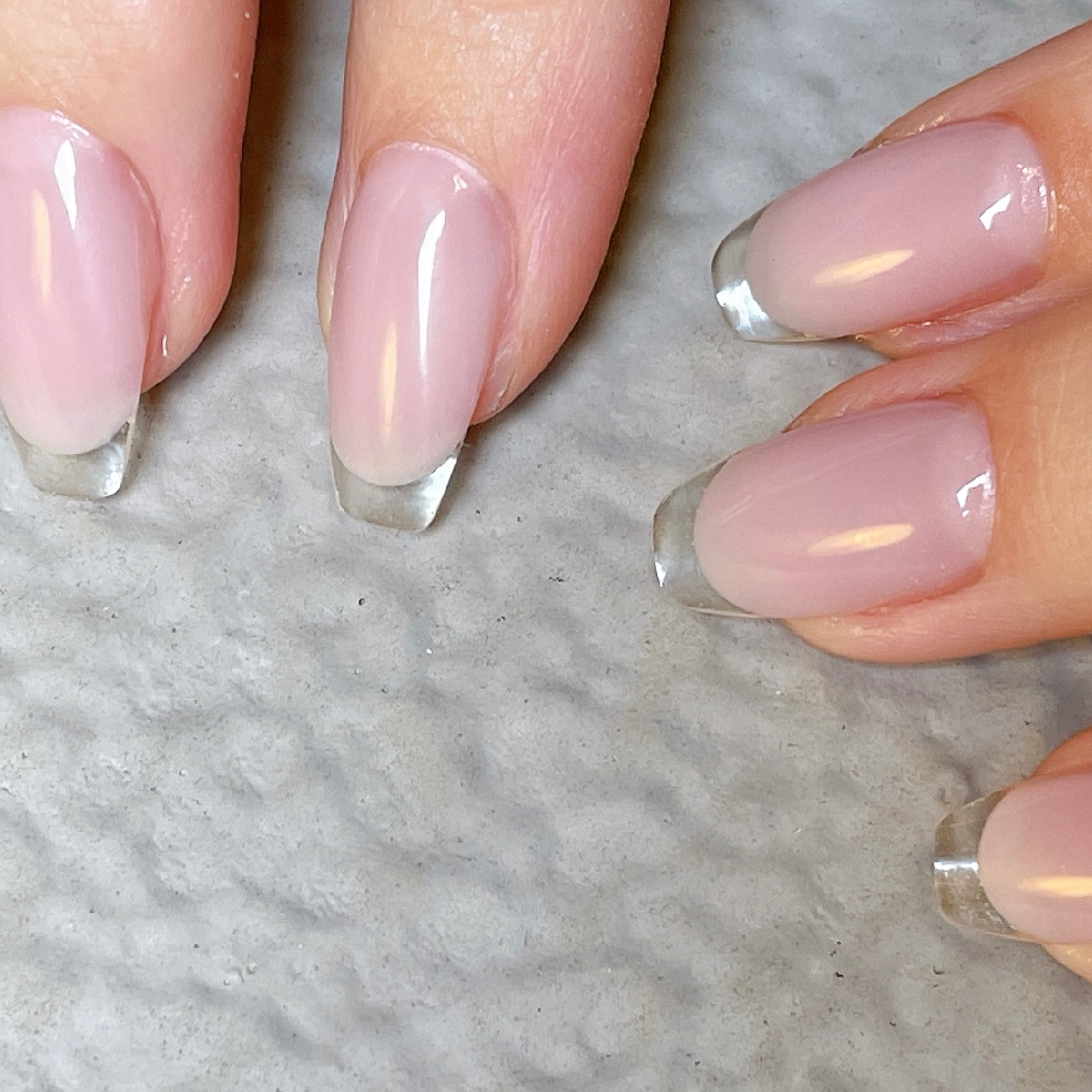 クリア感の虜に♡先端クリアフレンチ