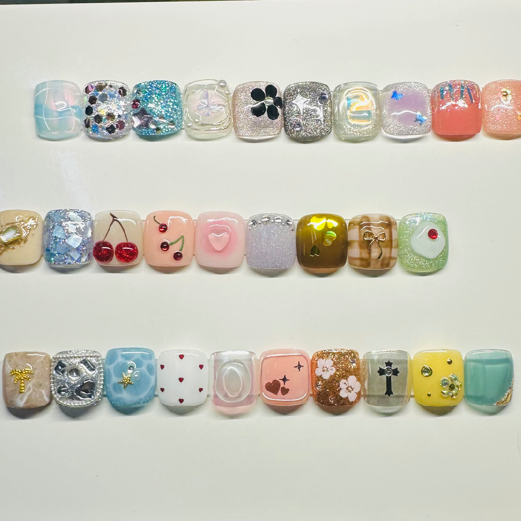 🌈 ⭐️ フット親指アート選べる定額コース￥6280