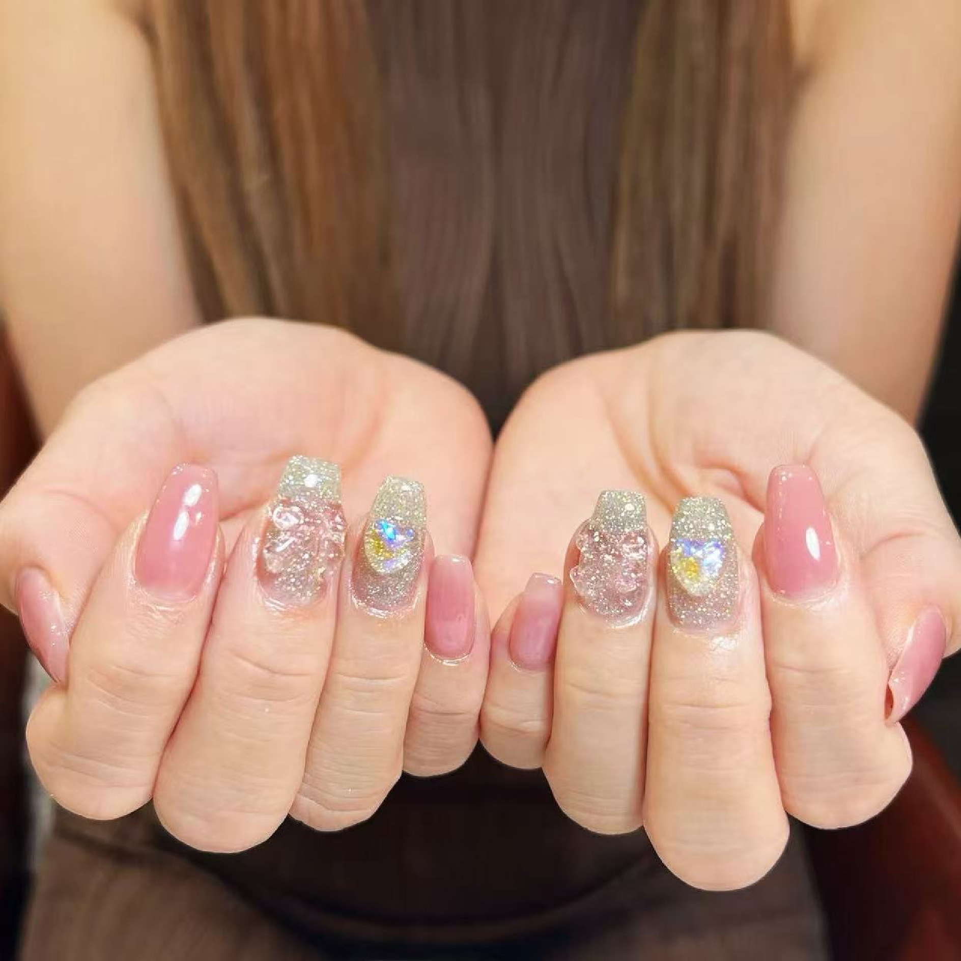 🦋チップ+ジェル長さ出し☆持ち込みデザイン★アート6本まで★