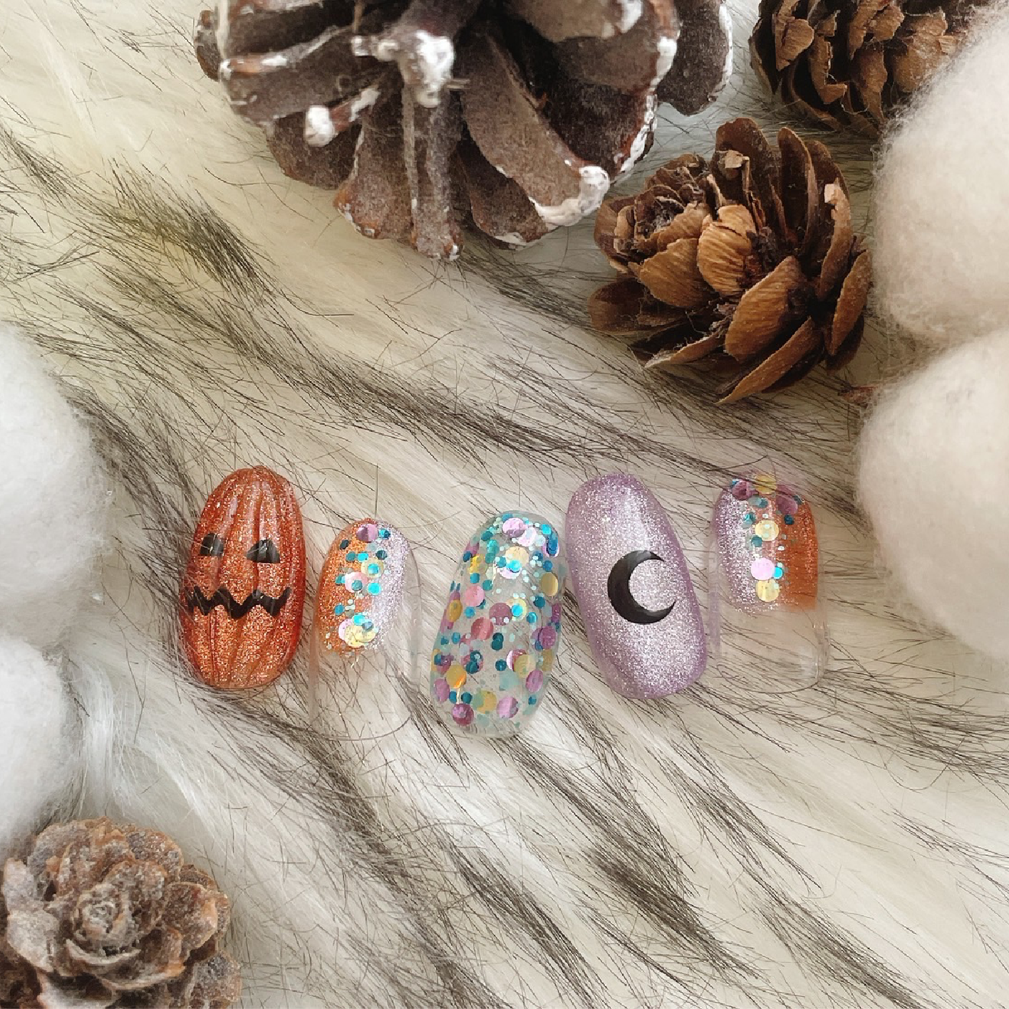 【9.10月限定秋ネイル】ハロウィンネイル￥8480♪