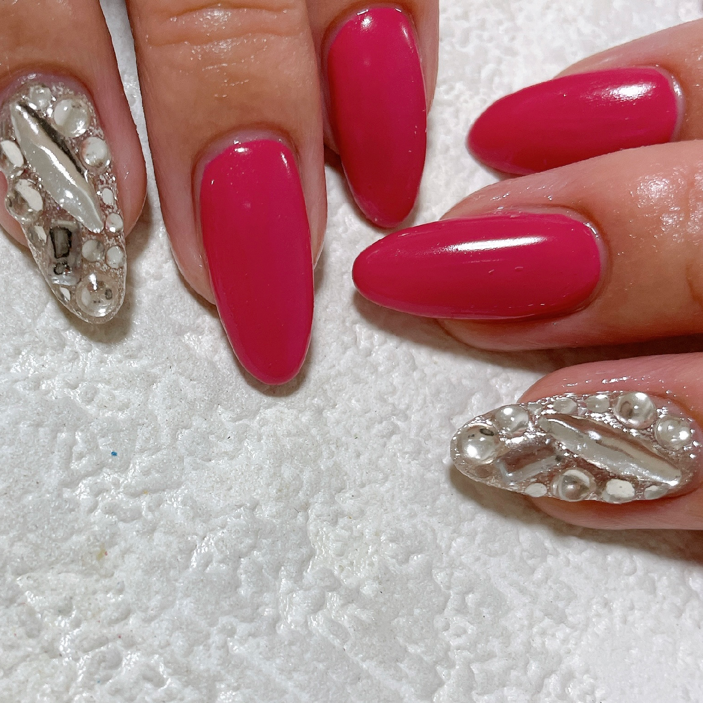 ストーン埋め尽くし2本+ワンカラーコース💅