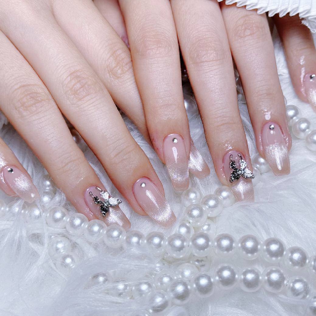 チップ長さだし💎チークマグネットフレンチ(ベース色付き)
