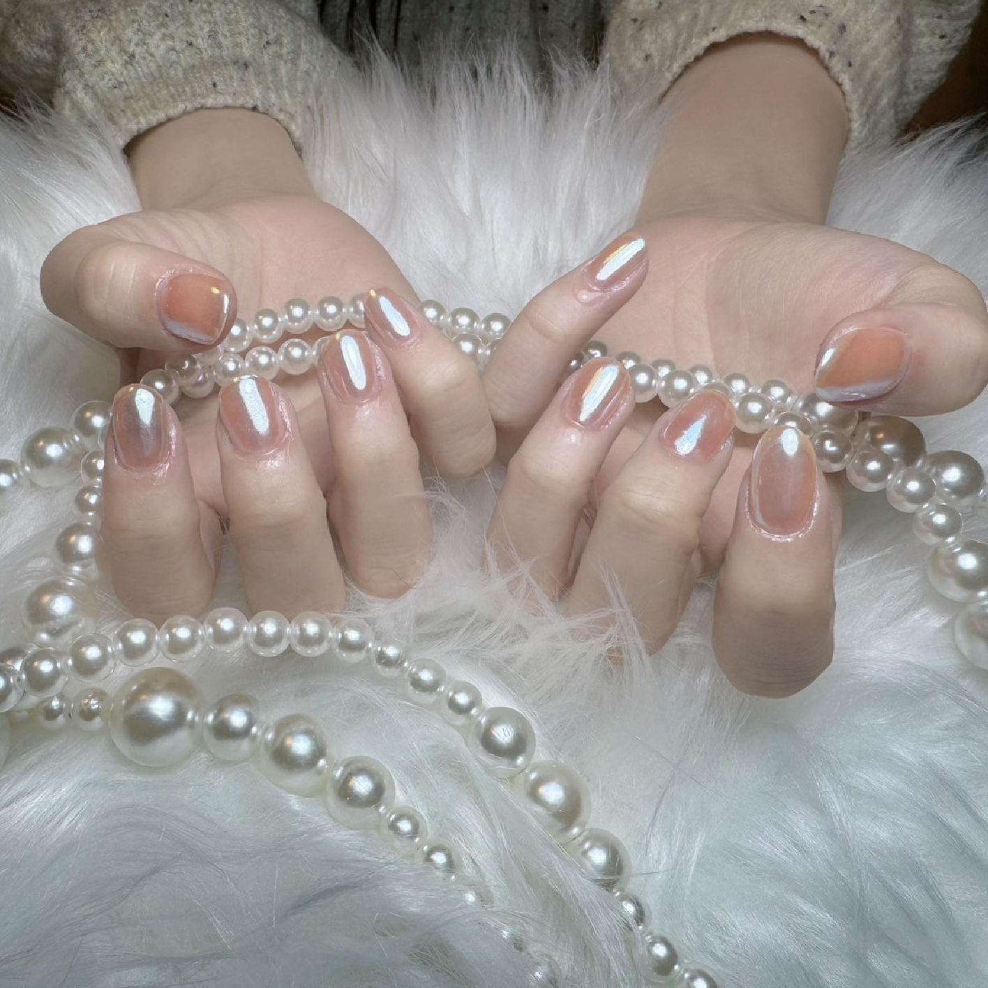 チップ長さだし💎ミラー・オーロラ(お好きな色味の写真持ち込み)
