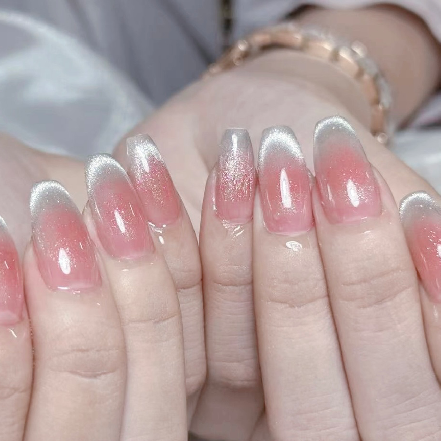 【再来様】💕⭐️チークネイル+マグネットフレンチ 6500