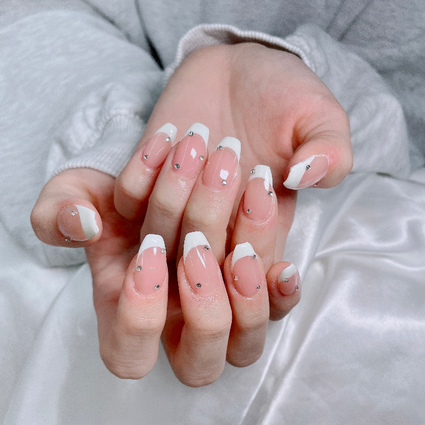 『Jr.ネイリスト』チップ長さ出し10本グラデーション/フレンチネイル❣️