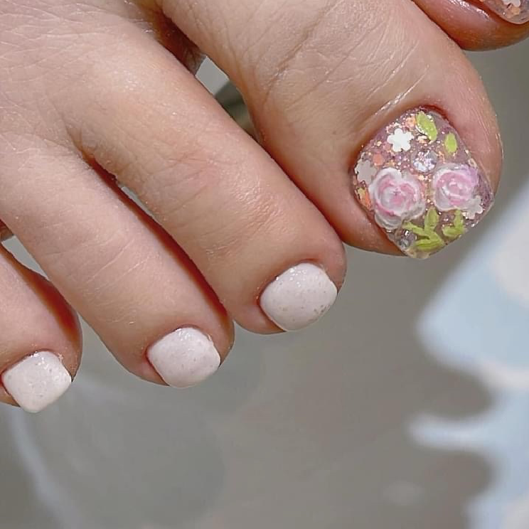 【FOOT】 シンプルデザイン アート 4本付き