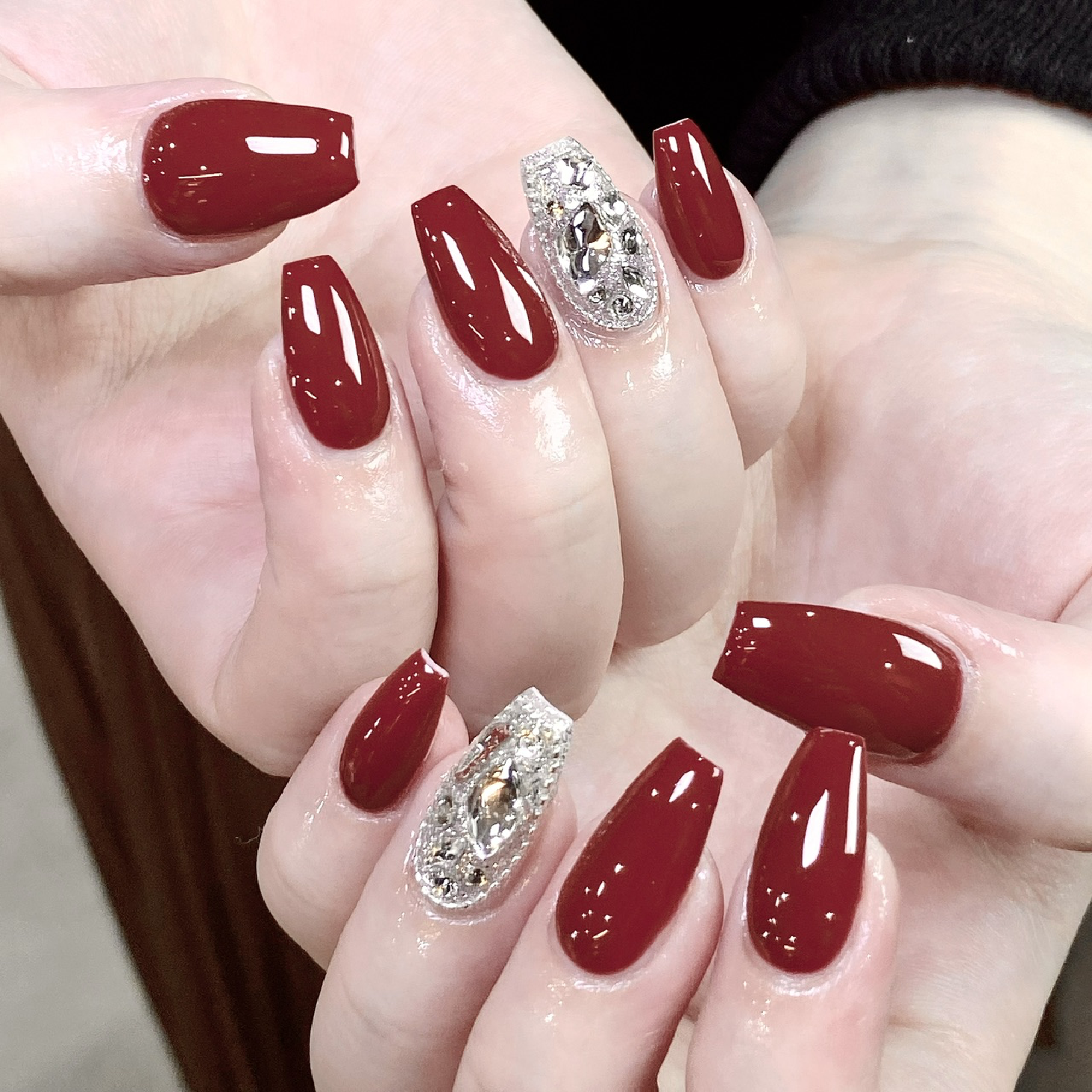 【新規ジェルオフ無料】💕自爪💅💕パーツ/埋め尽くし2本🎀✨