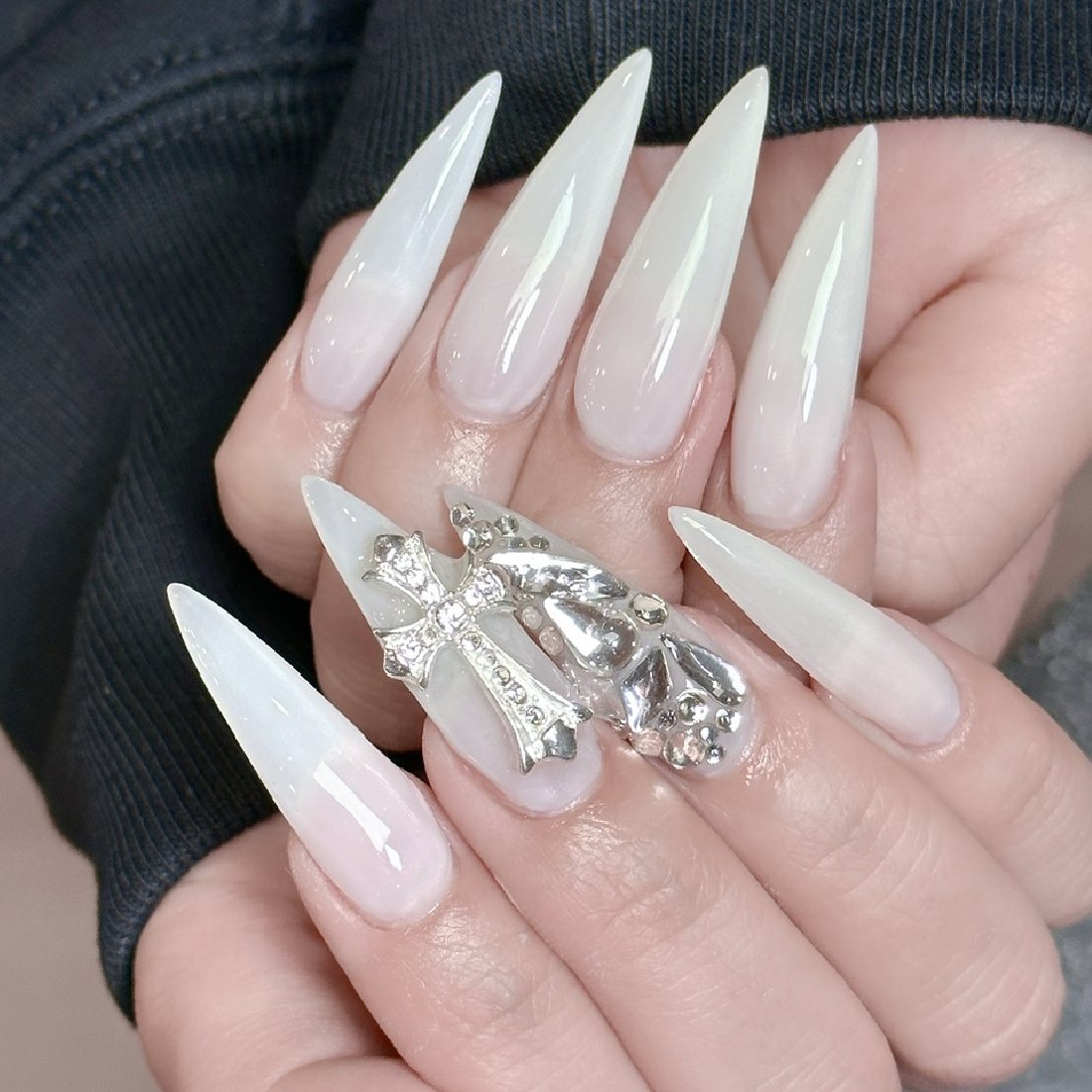 【平日限定】チップ長さ出し💅パーツ/埋め尽くし2本