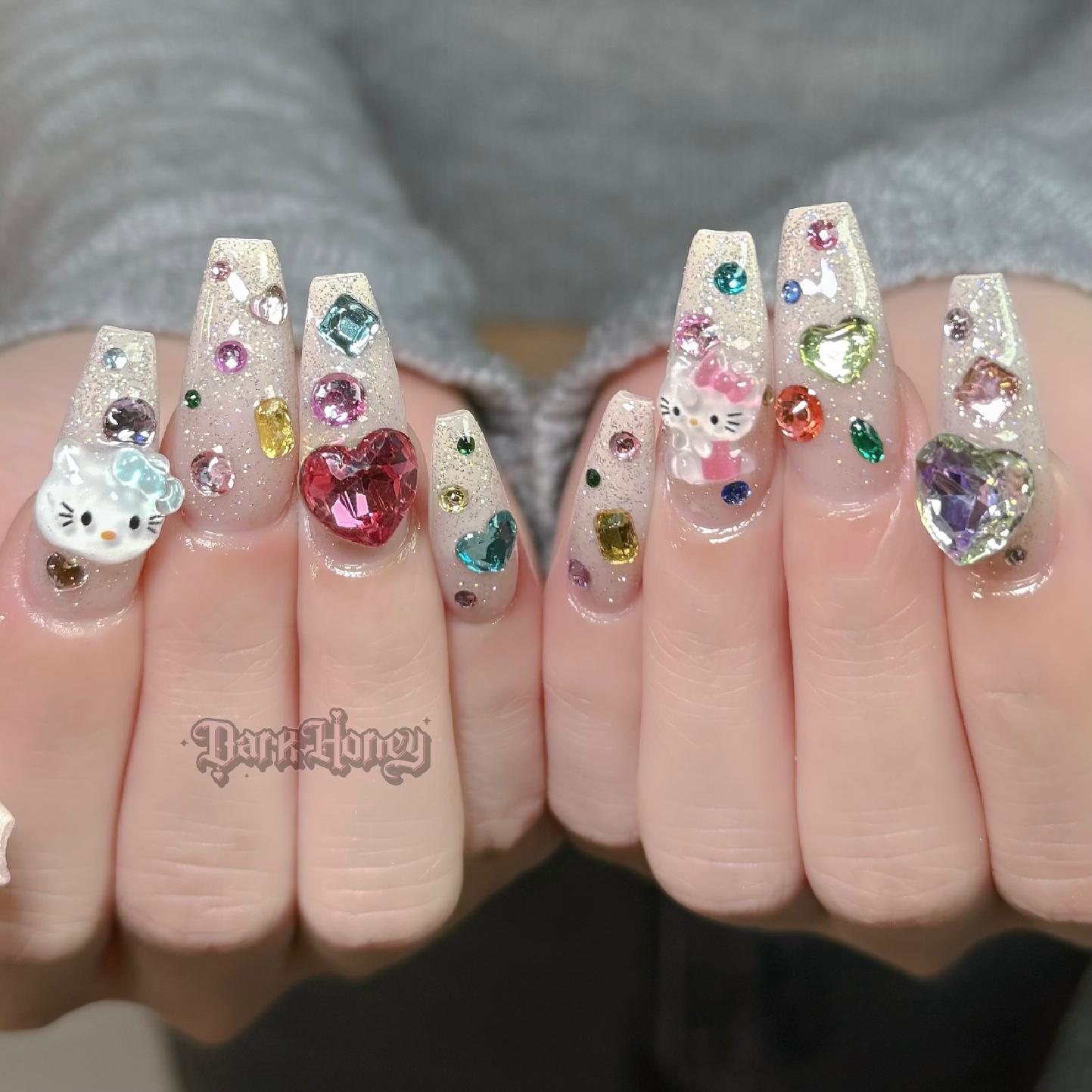 【新規スカルプオフ半額】チップ長さ出しショート✨アート10本やり放題💕