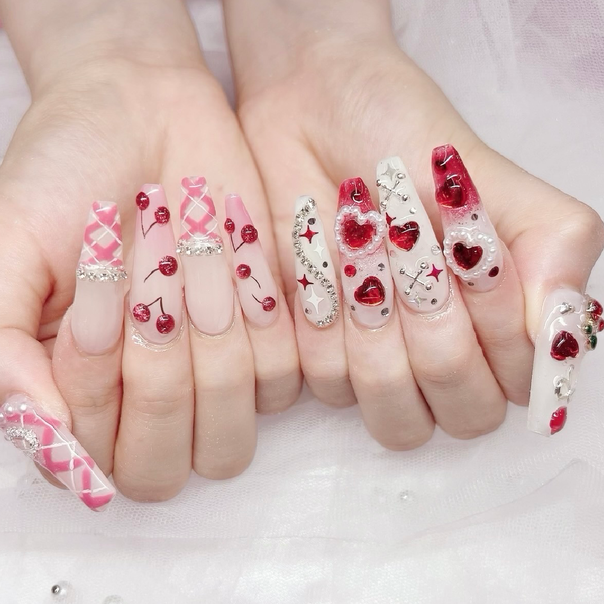 7900円⭐︎チーク/グラデ/フレンチベース＋パーツ❤︎