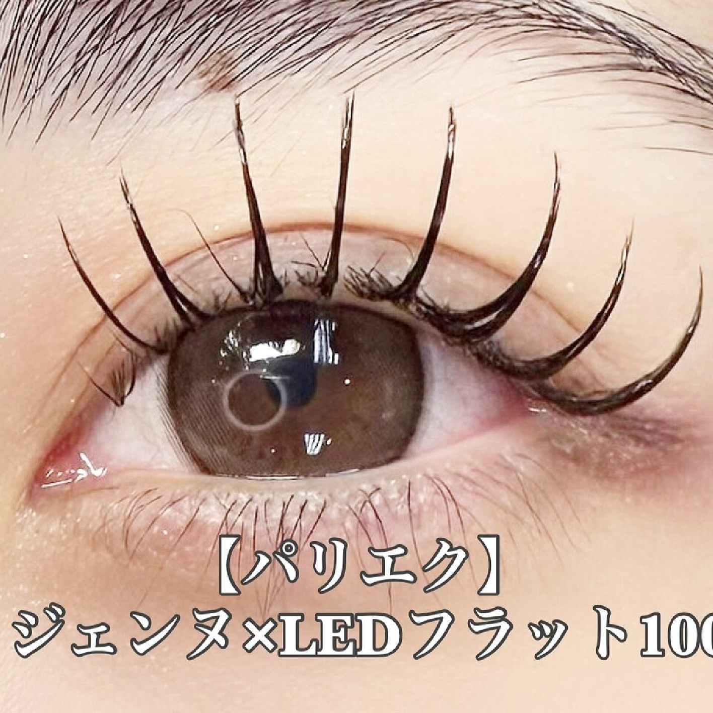 【LEDパリエク】パリジェンヌ×LEDフラットラッシュ100本(オフ込)