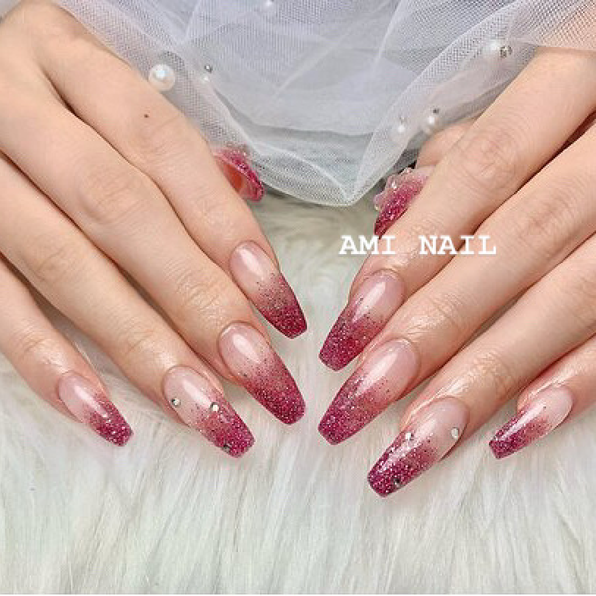 チップ長さ出し　カラーグラデーション2色　8500円