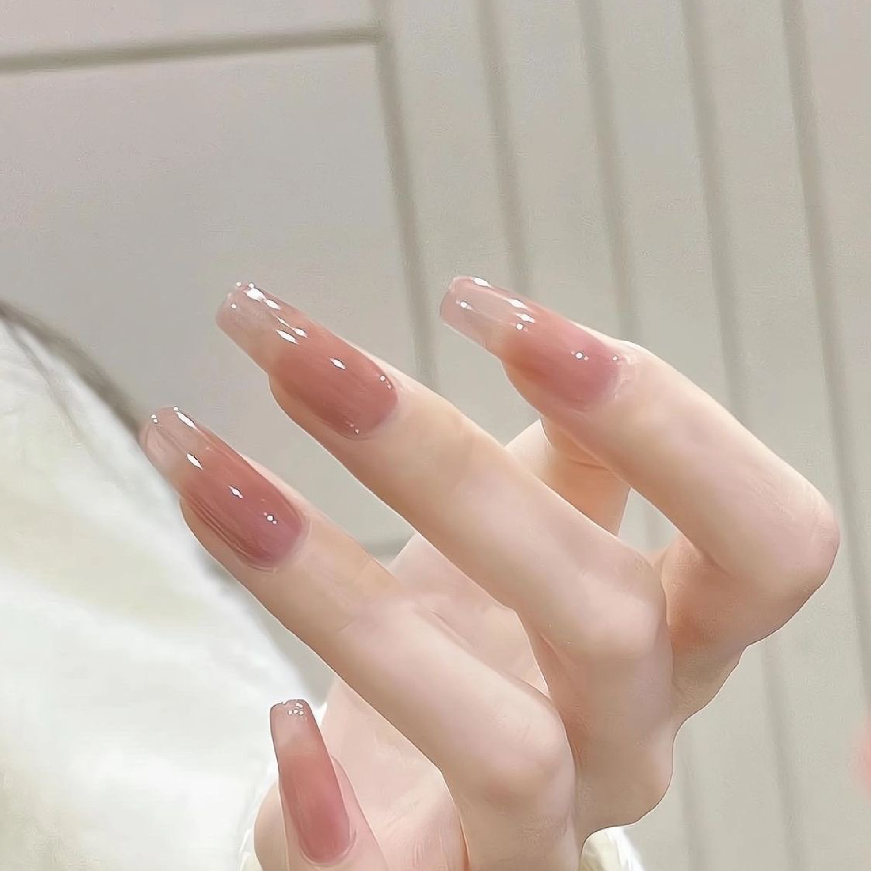 チップ長さ出し10本　ワンカラーネイル