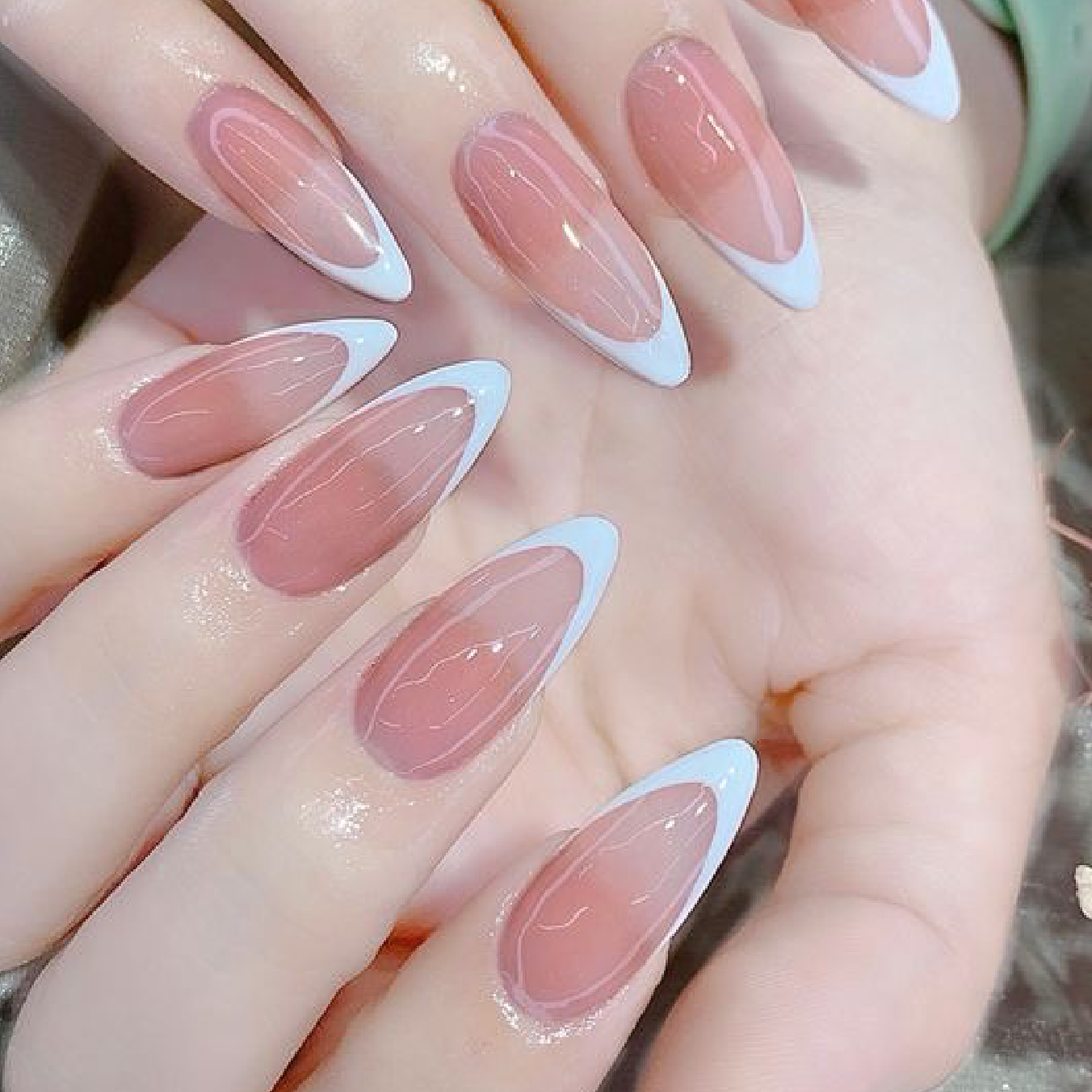 チップ長さ出し10本 フレンチ