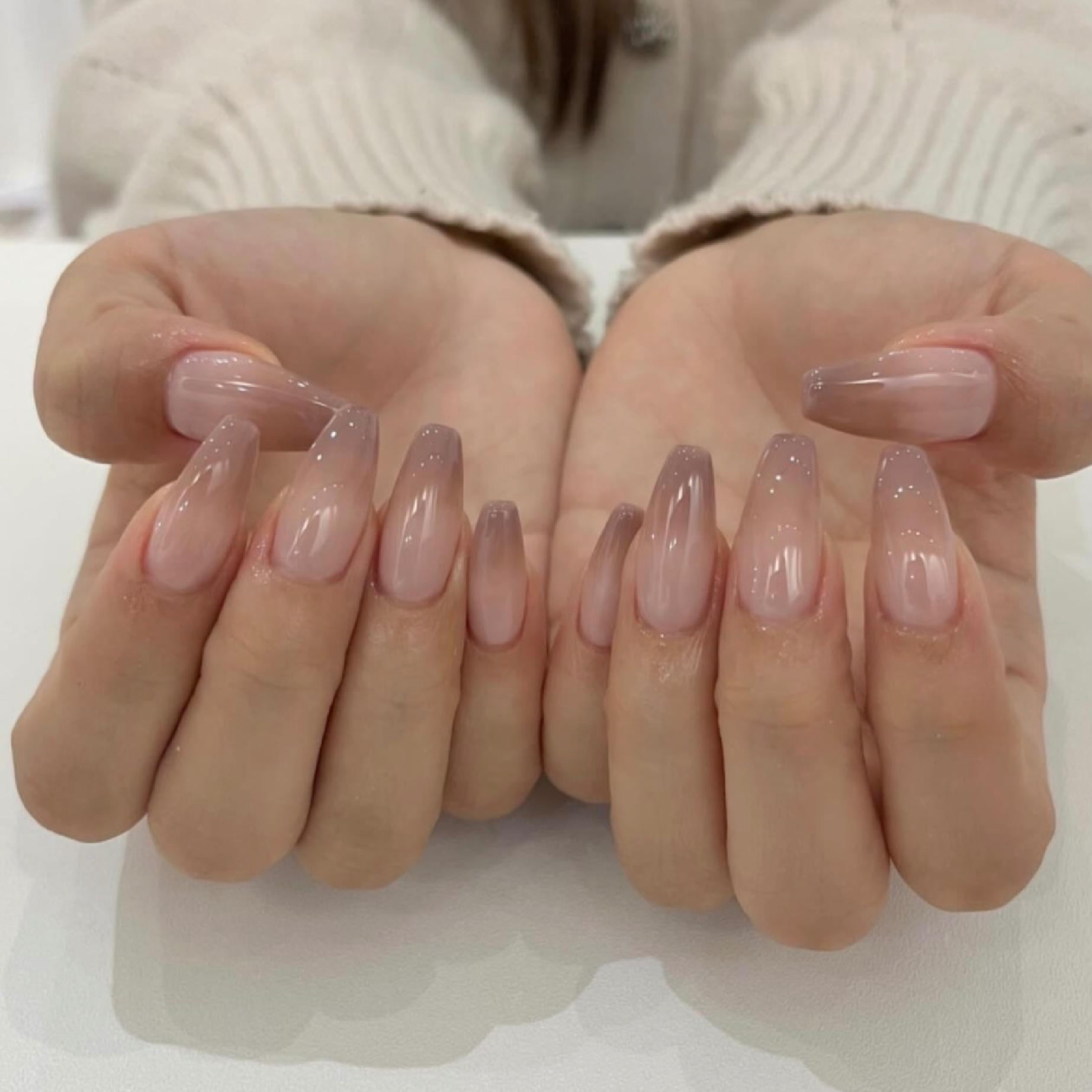 ネイルチップ10本長さ出し＋マグネット＋グラデーション