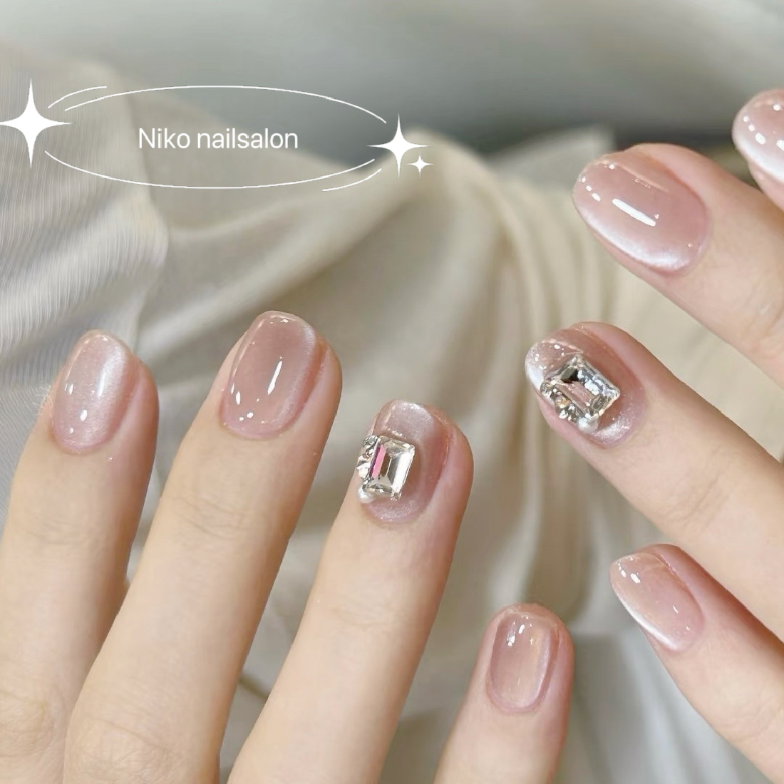 【うる艶感UP】ぷるぷる水光マグネットワンカラーネイル ¥6990