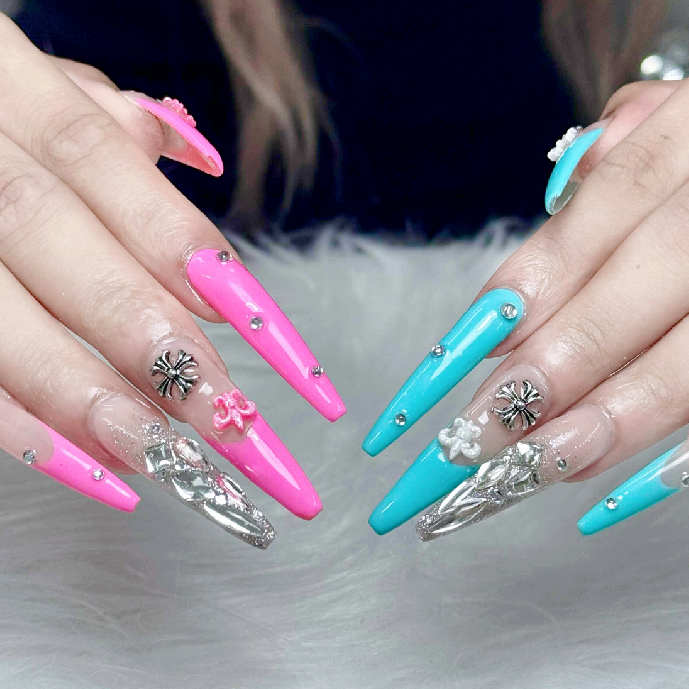 スカルプ長さだし持ち込みパーツ付け放題・長さだし10本ꔛ‬♡🖤