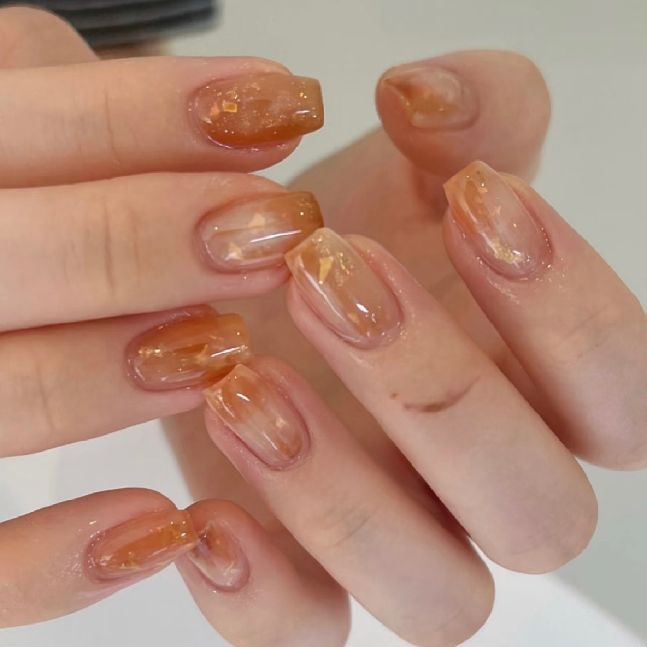 【ニュアンス系】冬ネイル　キラキラネイル　6800