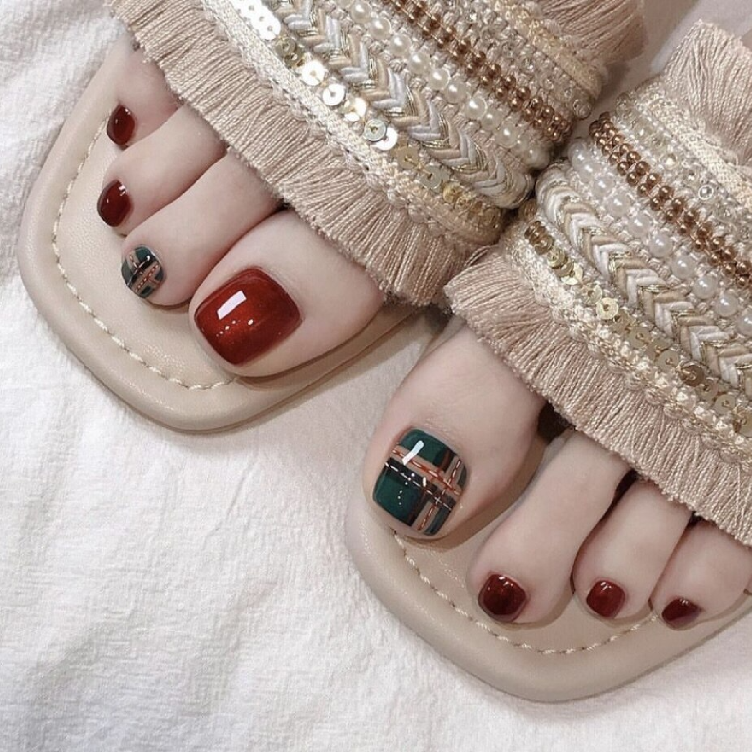 【FOOT】 シンプルデザイン アート 4本付き