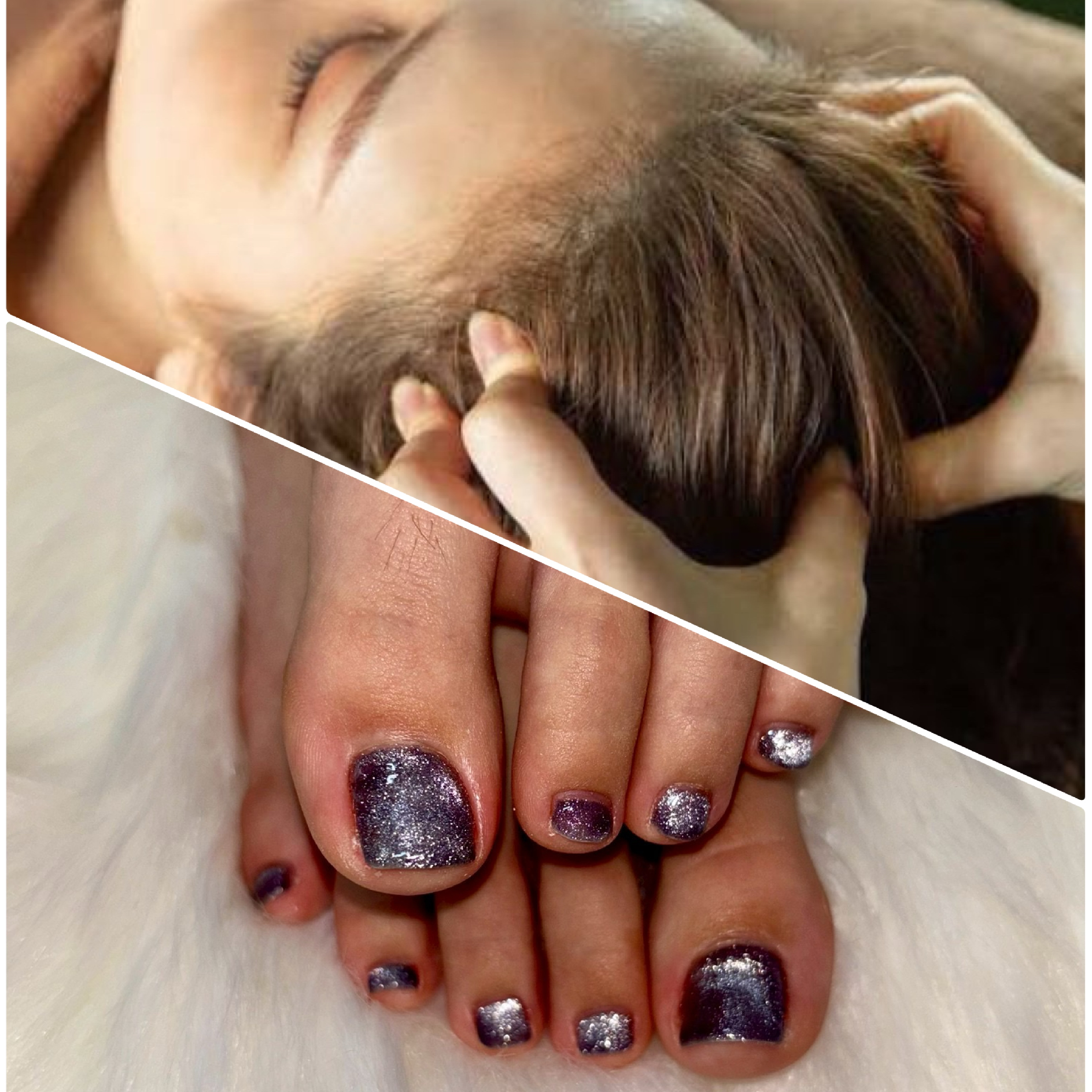 フットワンカラー/ラメ＋ドライヘッドスパ30分