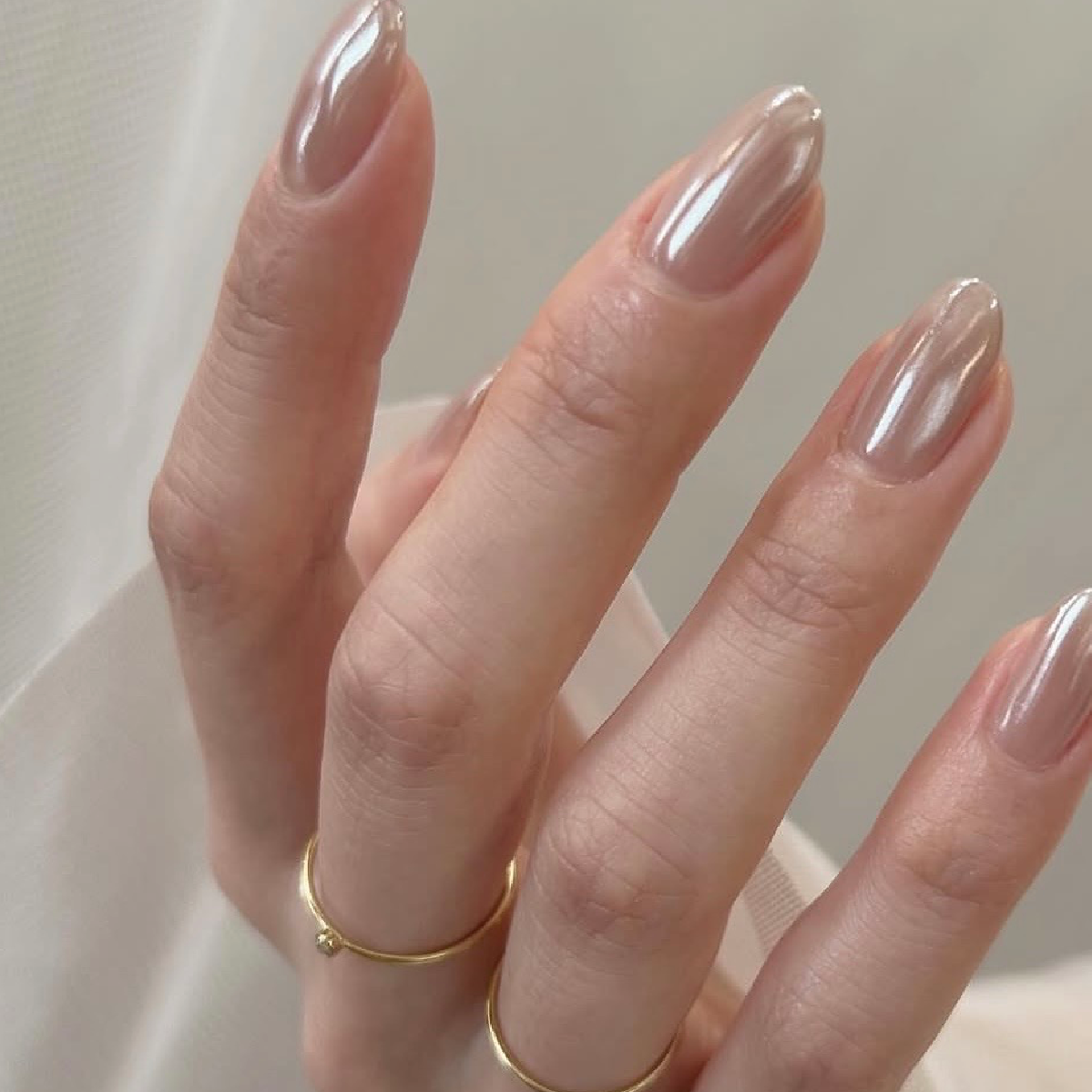 🎀チップ長さ出し10本ミラー／オーロラネイル