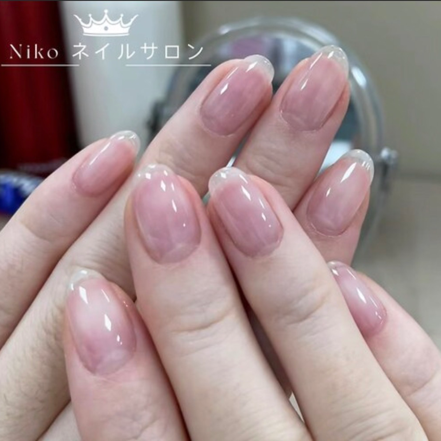 【クリアジェルネイル* 】自爪を守る目的でクリアネイル 3990円