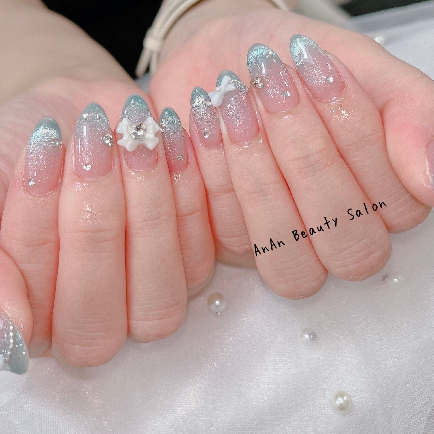 チップ長さ出し１０本グラデーションorフレンチ（ベース有り）