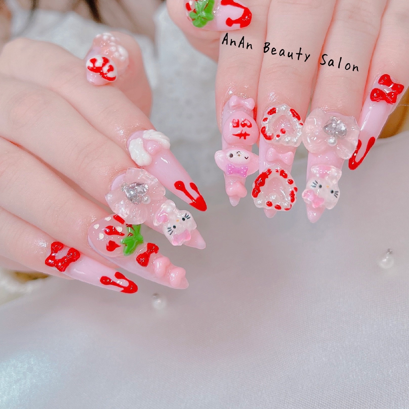 チップ長さ出し１０本アートやり放題＋パーツつけ放題（持ち込みOK）