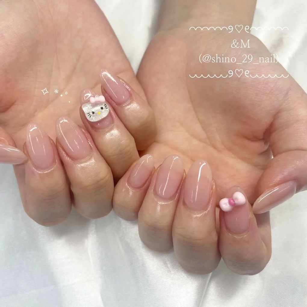 🎀長さだし10本＋ワンカラー or ラメグラ＋大きめパーツ2個💕