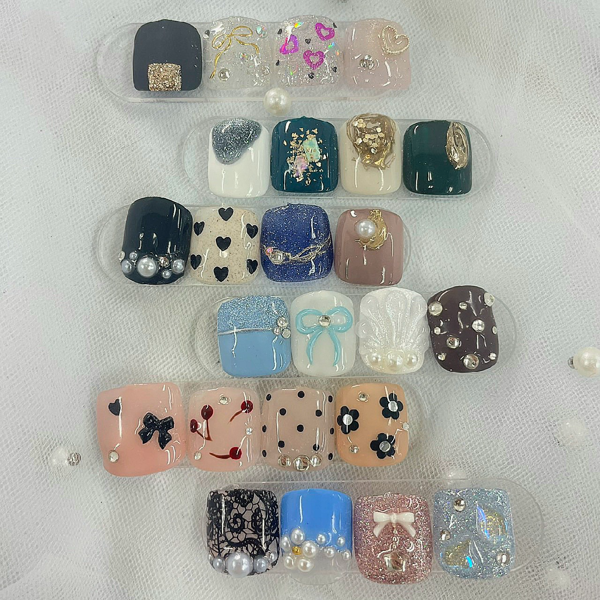 🎀定額デザイン　ワンカラー＋親指アートフットネイル