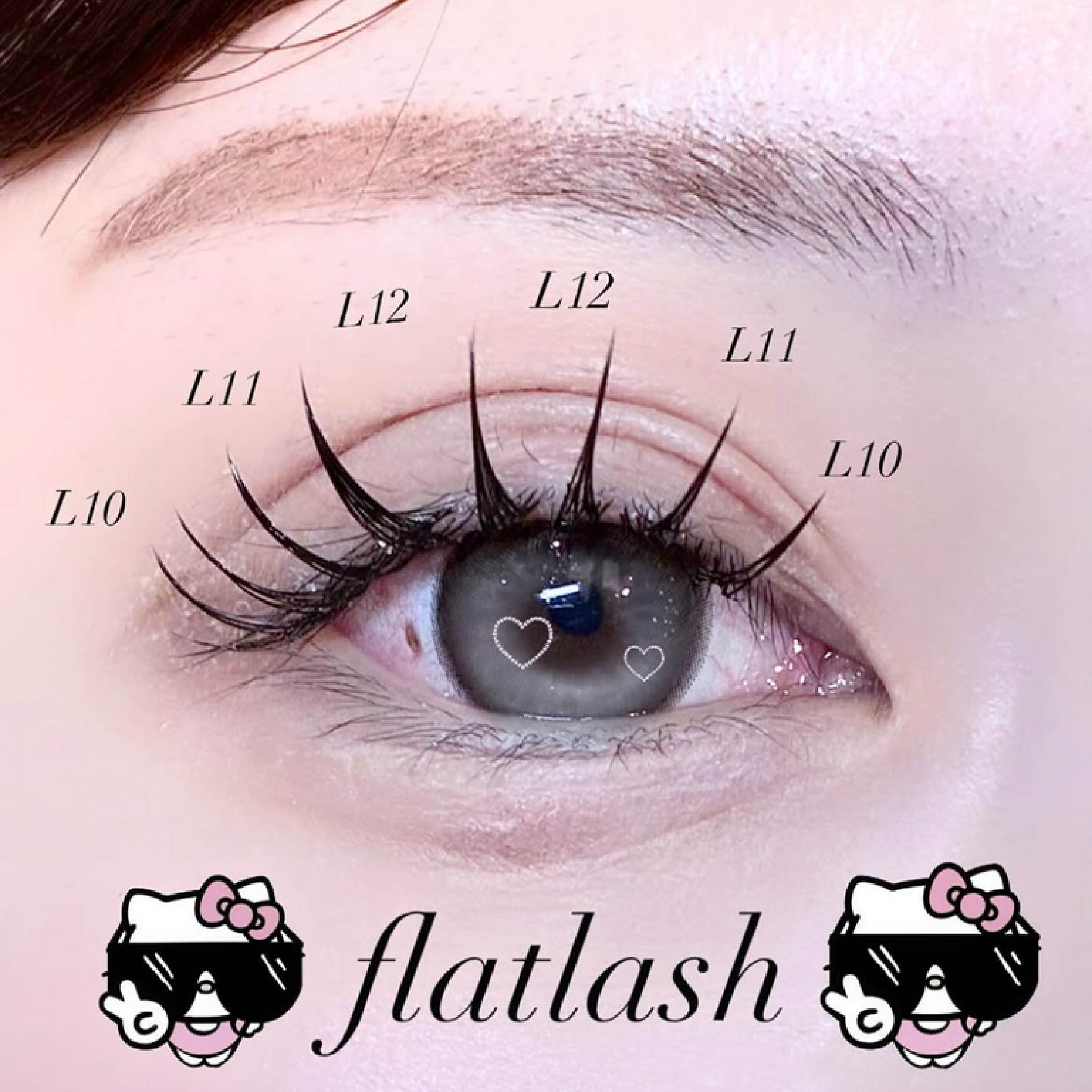 【マツエク】フラットラッシュ100本(オフ無料)