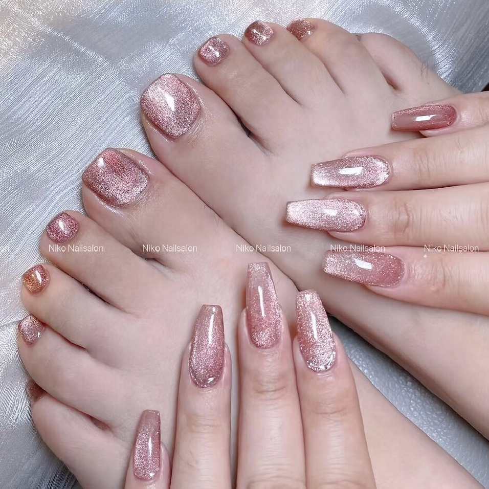 SET★ハンド（マグネットネイル/ワンカラー/ラメ）+フットマグネット 9980