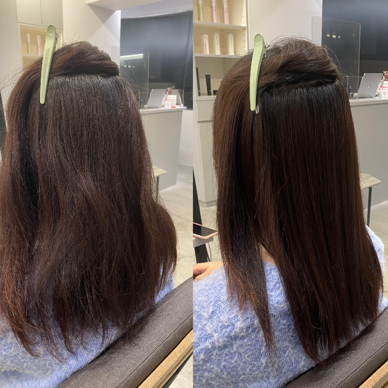 美髪ストレート 巻ける/地毛風/シャキンとしない自然な仕上がり