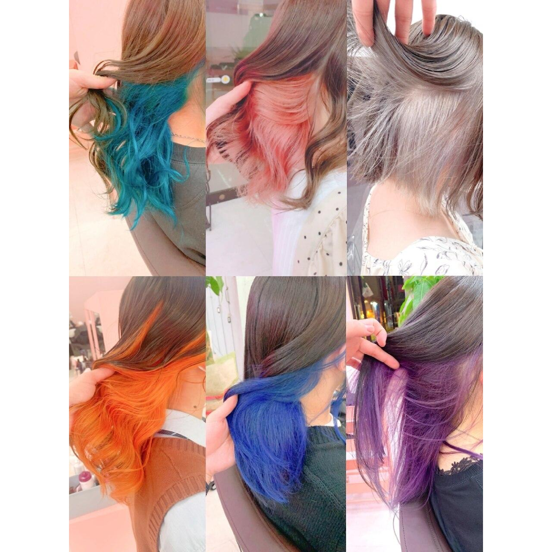 ☆kawaii☆インナーナチュラルブリーチ＋インナーカラー＋全体カラー＋tr☆