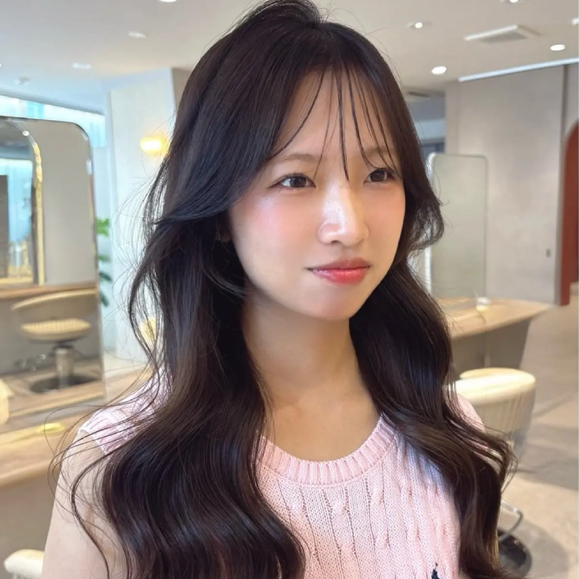 【韓国風顔まわりカット＋全体カット付クーポン✂️】顔まわりアイロンのレクチャー有