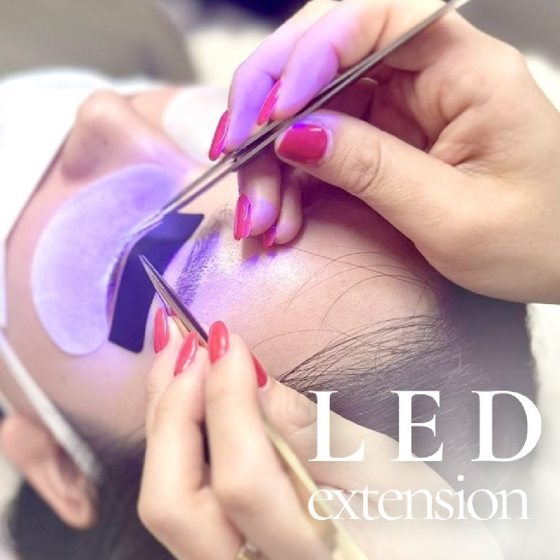 【LEDエクステ】フラットラッシュ100本★持続力抜群♪
