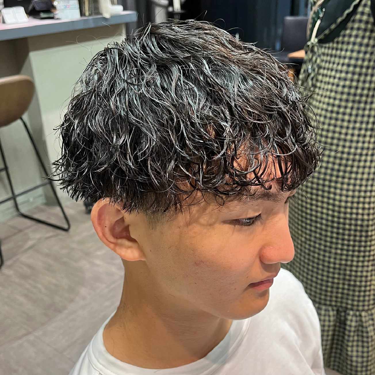 [新規限定] メンズカット+波巻きパーマ