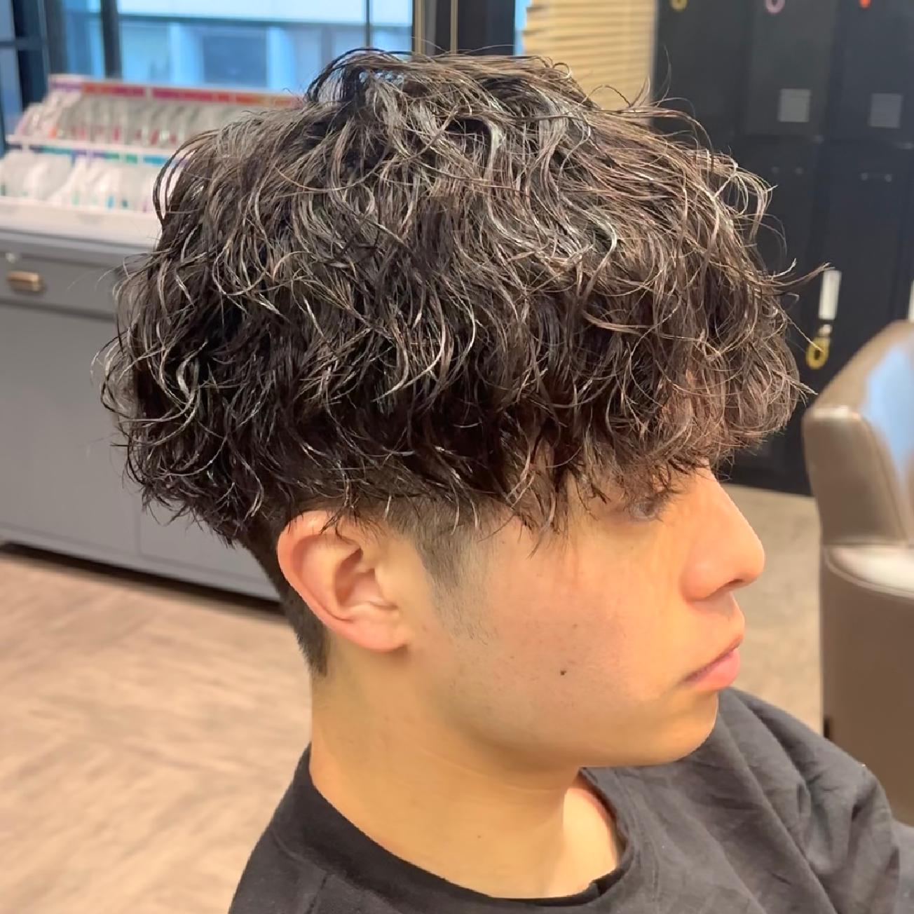 メンズカット+ツイストスパイラルパーマ