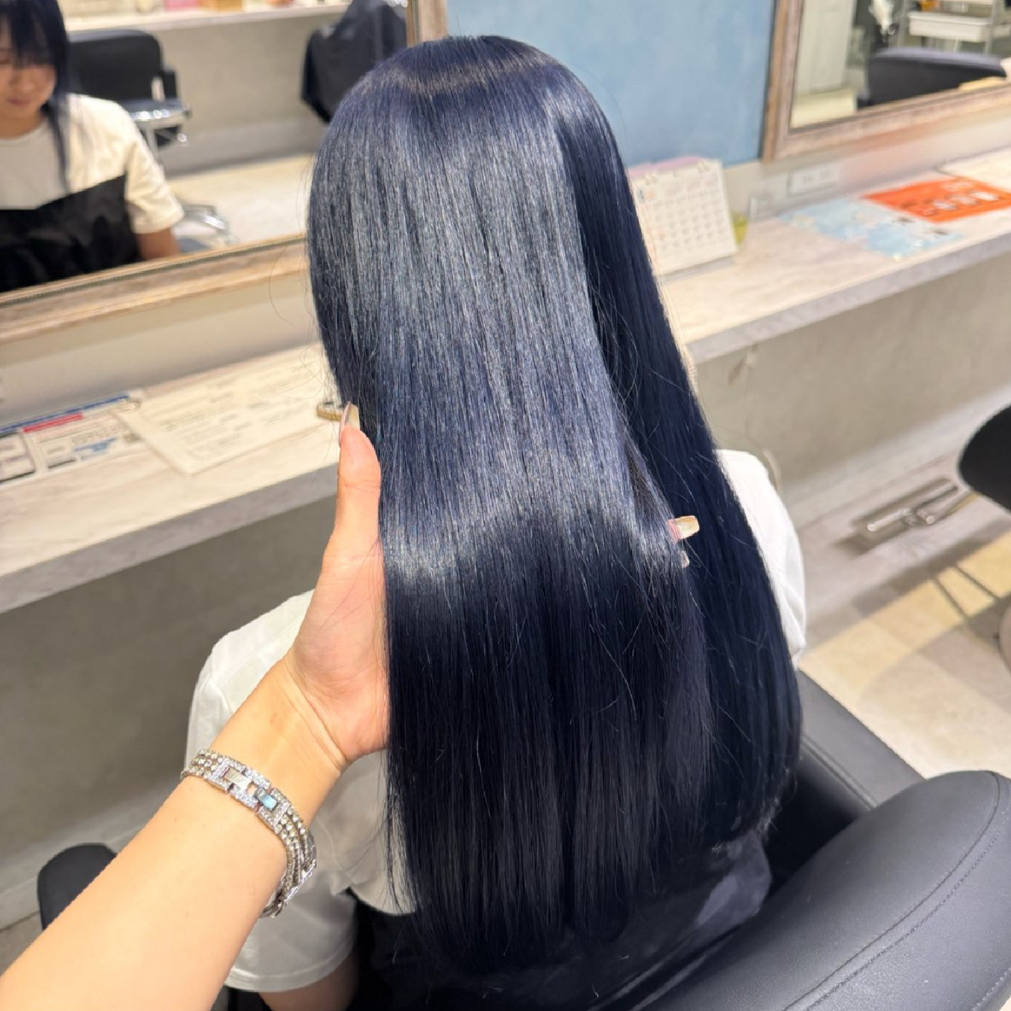 【就活・実習おすすめ】抜ける暗染め ブルーブラック🇰🇷[トリートメント1st
