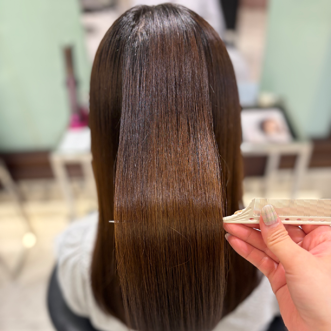 【根元の縮毛矯正】リタッチストレートパーマ🧚‍♂️伸びた根元の癖を伸ばします✨