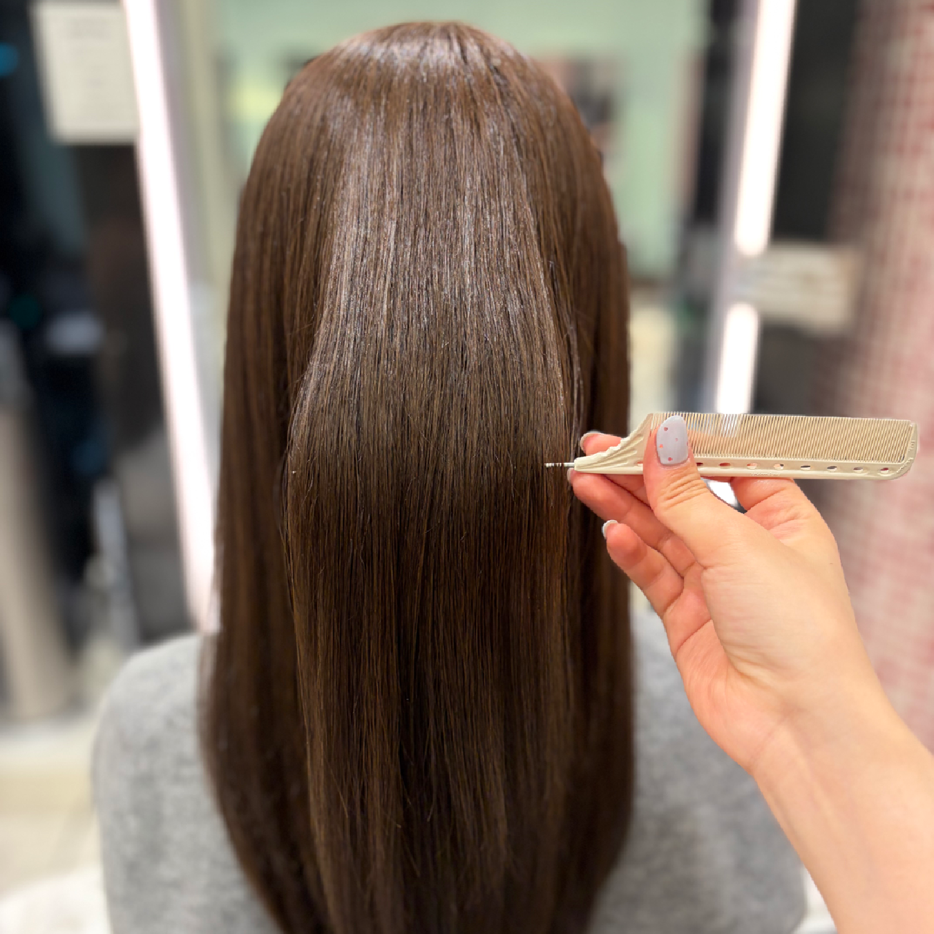 【全体の縮毛矯正】フルストレートパーマ🧚‍♂️根元から毛先まで癖を伸ばします✨